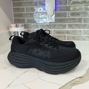 Hoka Bondi 8 WIDE Running Shoes. Men’s Size 10 2E Color Black